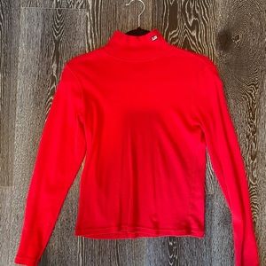 Red Polo Ralph Lauren mock neck long sleeve